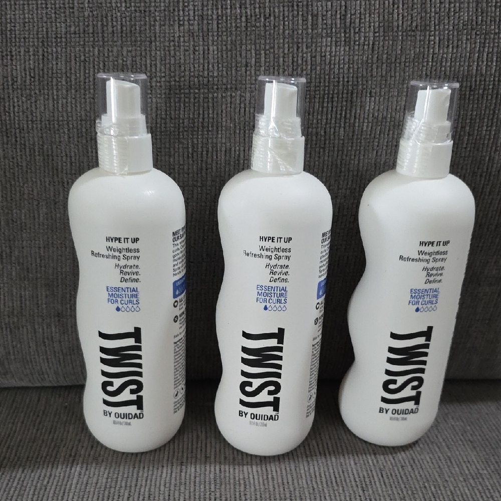 Twist Hype It Up By Ouidad, Essential Moisture‎ For Curls, 10.5oz, Set Of 3, New